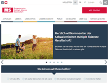 Tablet Screenshot of multiplesklerose.ch